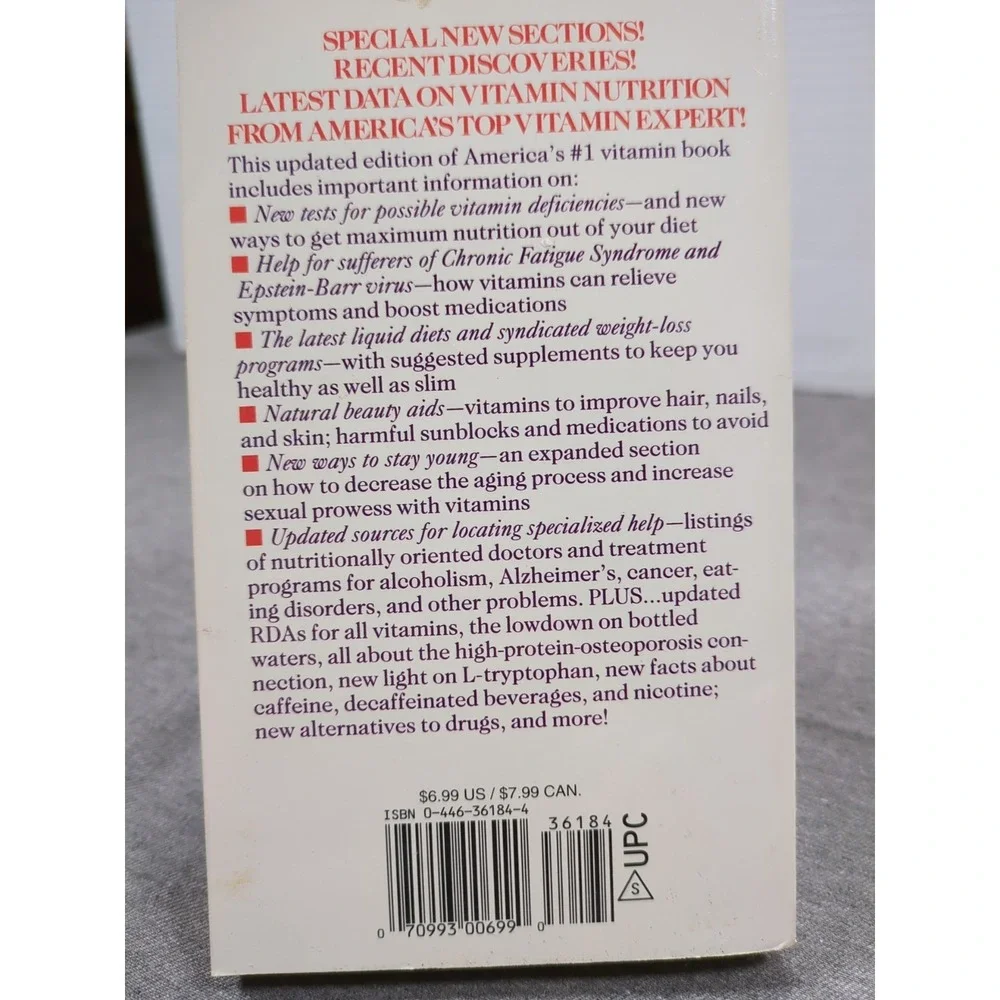 1991 Earl Mindell's Vitamin‎ Bible Vintage Warner Books Paperback